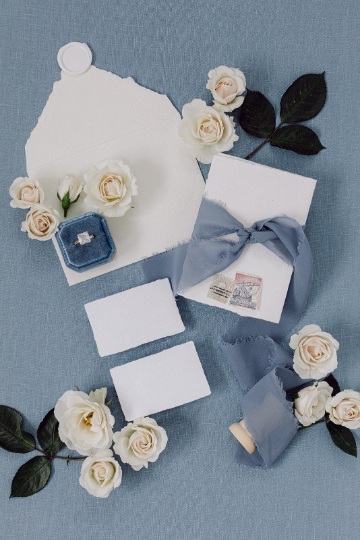 Carolina Blue Linen Flat Lay Styling Mat - Perfect Photographer Backdrop