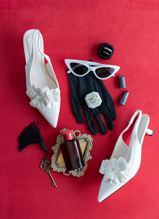 Flat Lay Styling Mat – Double-Sided Photography Backdrop - Ruby Red Suede Styling Mat -Rollable Flat Lay Background – Olive and Oak