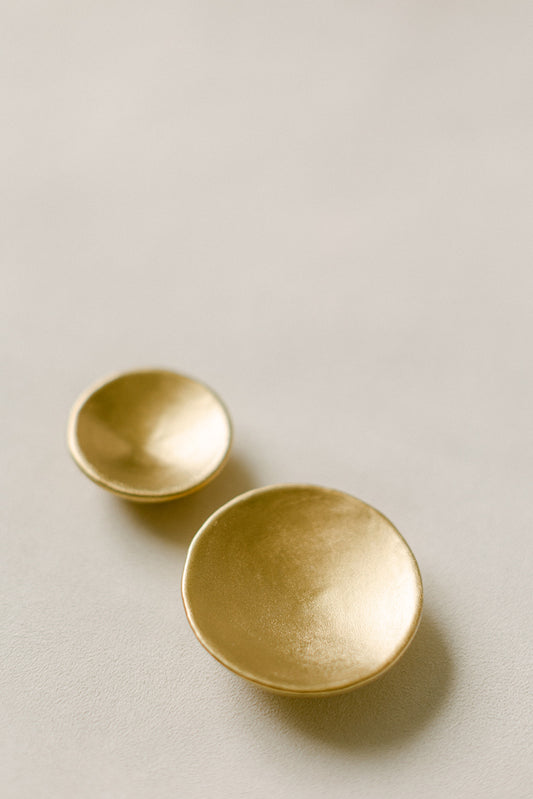 Gold Ceramic Dishes Set of 2