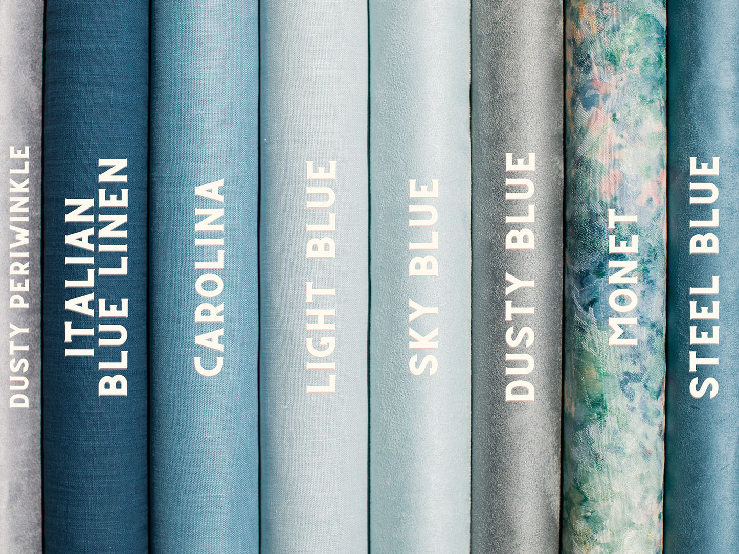 Light Blue Linen Rollable Styling Mat - Double Sided Rollable Flat Lay Mat for photographers, stylists, and florists