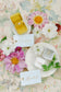 Flat Lay Styling Mat – Double-Sided Photography Backdrop - Wildflower Linen -Rollable Flat Lay Background – Olive and Oak