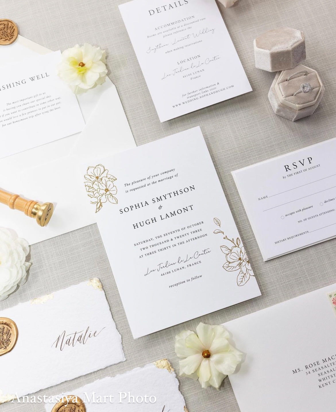 Flat Lay Styling Mat – Double-Sided Photography Backdrop - Stone Grey Linen -Rollable Flat Lay Background – Olive and Oak