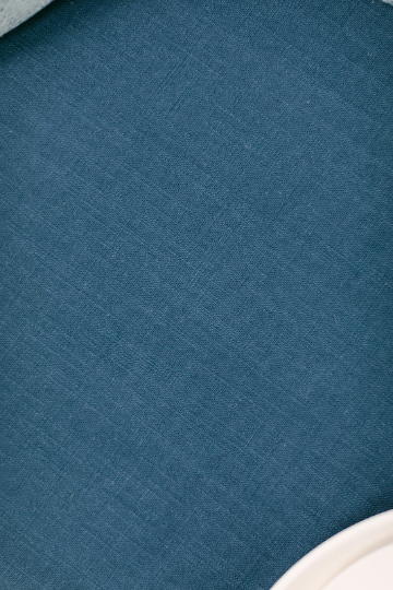 Flat Lay Styling Mat – Double-Sided Photography Backdrop - Italian Blue Linen -Rollable Flat Lay Background – Olive and Oak