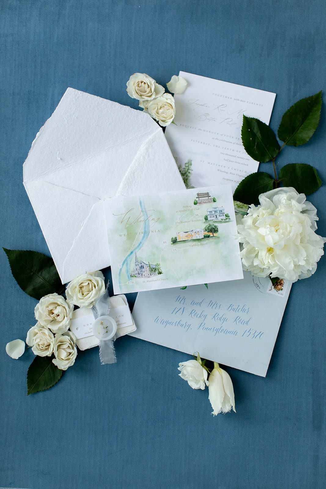 Steel Blue Suede Rollable and Double Sided Flat Lay Styling Mat -  Most Versatile Mat! Mood Boards created Easily!